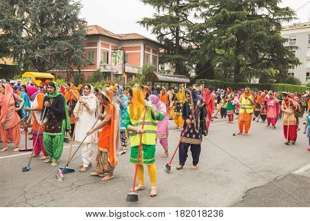 Sikhs Taking Part In The Vaisakhi Parade