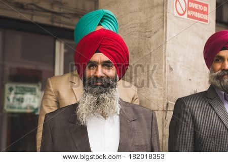Sikh Man Taking Part In The Vaisakhi Parade