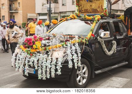 Sikhs Taking Part In The Vaisakhi Parade