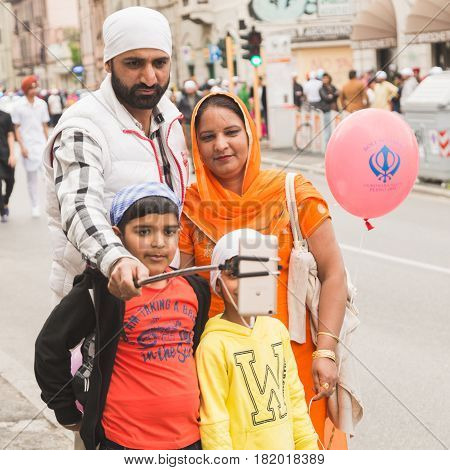 Sikhs Taking Part In The Vaisakhi Parade
