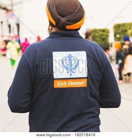Sikhs Taking Part In The Vaisakhi Parade