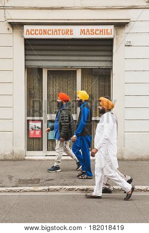 Sikhs Taking Part In The Vaisakhi Parade
