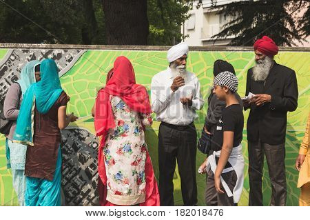 Sikhs Taking Part In The Vaisakhi Parade
