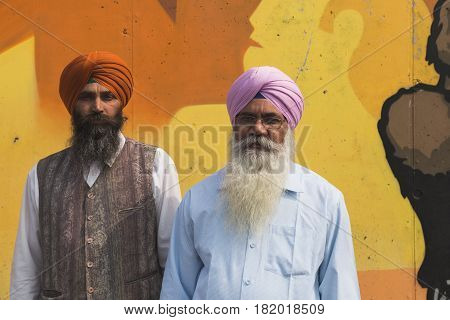 Sikh Men Taking Part In The Vaisakhi Parade