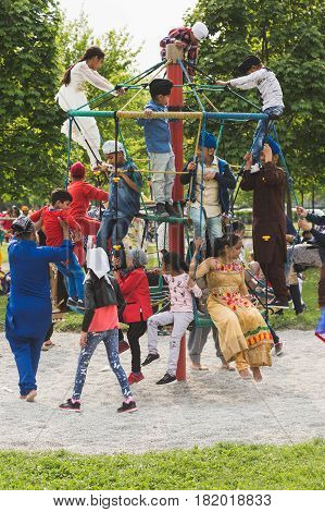 Sikhs Taking Part In The Vaisakhi Parade