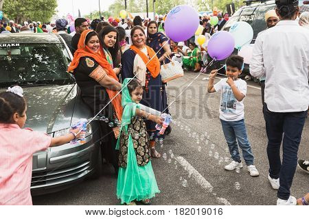 Sikhs Taking Part In The Vaisakhi Parade