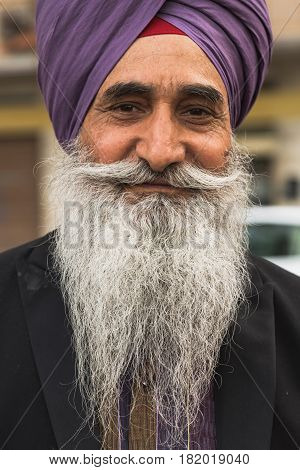 Sikh Man Taking Part In The Vaisakhi Parade