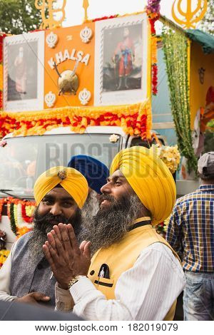 Sikhs Taking Part In The Vaisakhi Parade
