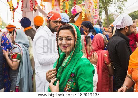 Sikhs Taking Part In The Vaisakhi Parade