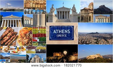 Athens - Greece Photos Collage