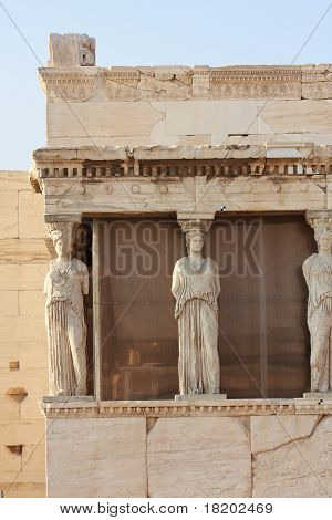 Erechtheion 寺特写，雅典卫城、 雅典，希腊