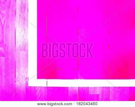 Animal View. Infrared Scan Of Empty Playground, Wooden Floor With Bounds Lines.