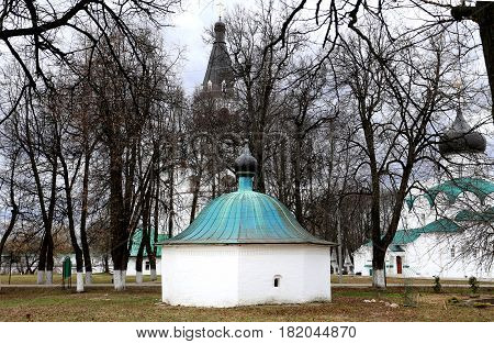 Beautiful Orthodox Church in Russia photographed in close-up