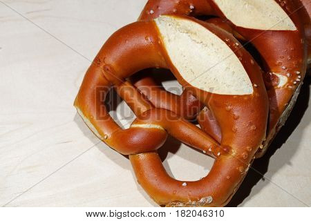 German Pretzel called Brezel, wonderful german Bread