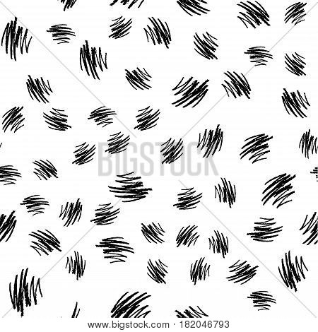 Vector monochrome abstract trace blocks seamless pattern isolated on white background.