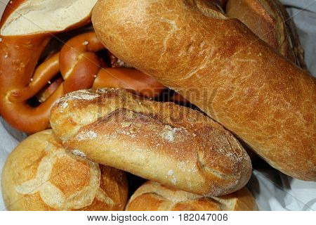 German Pretzel called Brezel and other german Bread