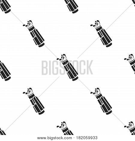 Golf icon in black style isolated on white background. Sport and fitness pattern vector illustration.