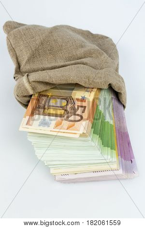 bills in a sack