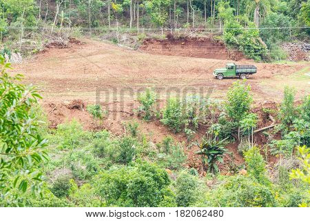 Old Truck In A Farm
