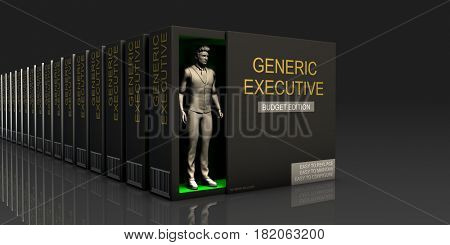 Generic Executive Endless Supply of Labor in Job Market Concept 3D Illustration Render