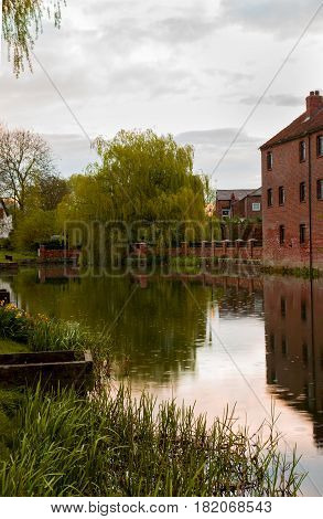 The old Canal at Pocklington in the East Riding of Yorkshire