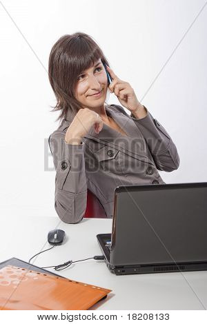 Business-Frau mit gute Gedanken.