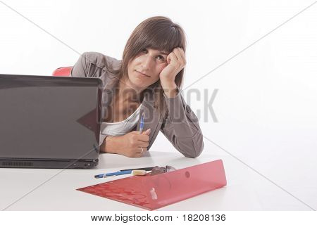 Business Woman Borred.