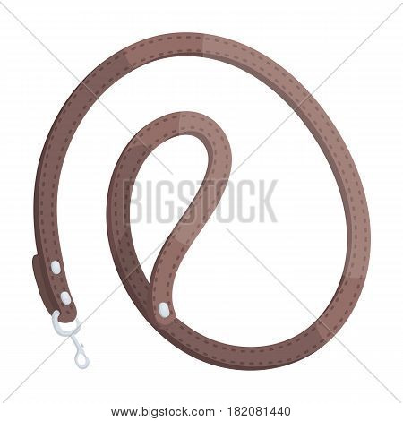 Leash for animals.Pet shop single icon in cartoon style vector symbol stock illustration .