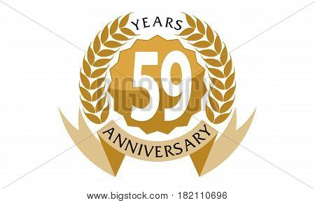 This vector describe about 59 Years Ribbon Anniversary