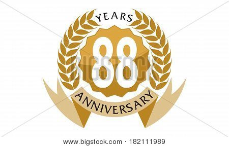 This vector describe about 88 Years Ribbon Anniversary