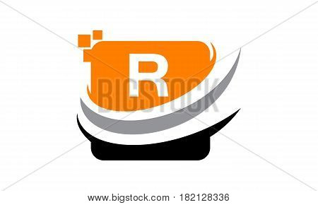 This vector describe about Logo Technology Motion Synergy Initial R