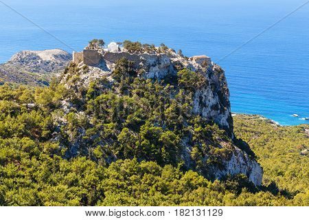 The castle of Monolithos in Rhodes, Greece