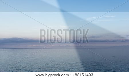 Abstract seascape in a contour filter processing.