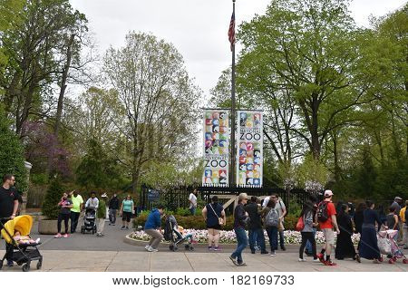 WASHINGTON, DC - APR 14: Smithsonian's National Zoo in Washington, DC, as seen on April 14, 2017.