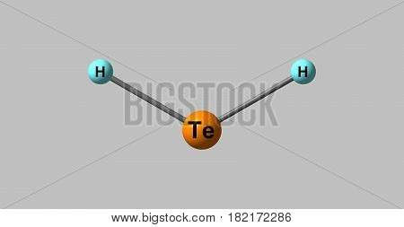 Hydrogen telluride is the inorganic compound with the formula H2Te. A hydrogen chalcogenide and the simplest hydride of tellurium. 3d illustration
