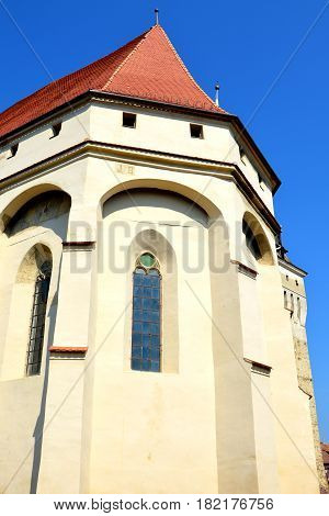 Old Fortified Medieval Saxon Church In Dirjiu, Transylvania