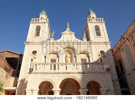 Church Of The First Miracle the Catholic Wedding Church in Cana of Galilee, Kfar Kana, Israel.
