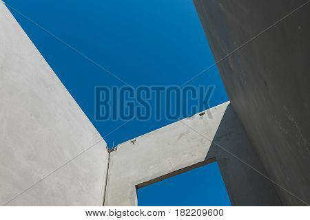 Construction Site With Concret Precast Wall