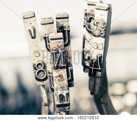 macro if the letterN old typewriter 