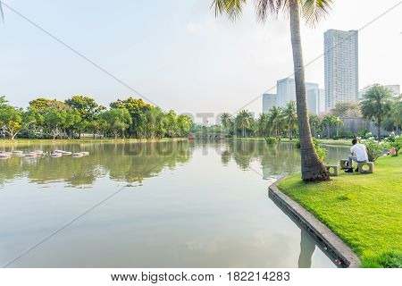 CHATUCHAK PARK, A large public park that sits next to Chatuchak Weekend Market in Bangkok Thailand