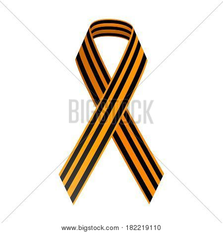 St George Black and gold Ribbon. May 9 Happy Victory day. Russian holiday. 1941-1945 - stock vector
