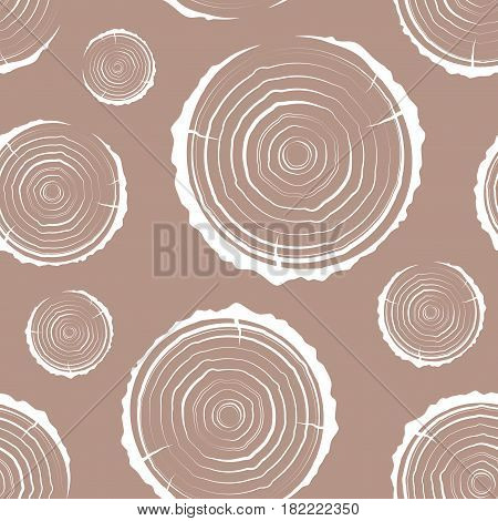 Tree Rings seamless. A simple pattern. Saw cut the tree trunk background. cross section of the trunk with tree rings.