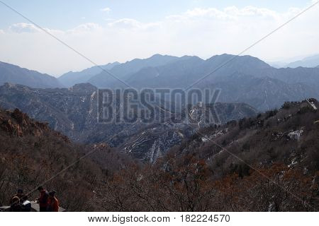 BADALING - FEBRUARY 24:  The Great Wall of China in Badaling, China, February 24, 2016.