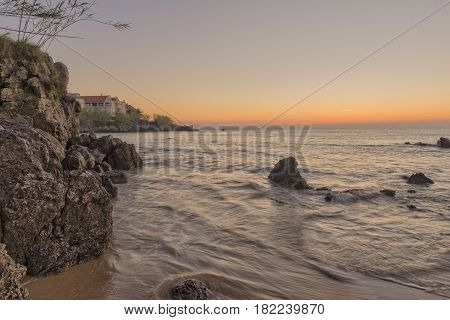 The Beach Of Trengandin In Noja, Cantabria