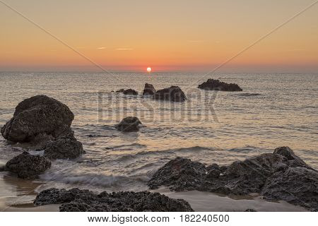 The Beach Of Trengandin In Noja, Cantabria