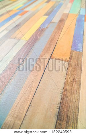 Colored vertical rectangular tiled background with outlook on the diagonal yellow red white black pattern. Multicolor tiles