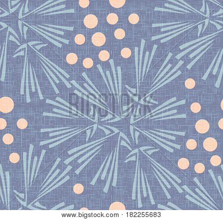 Dandelion, polka dot seamless pattern background vector