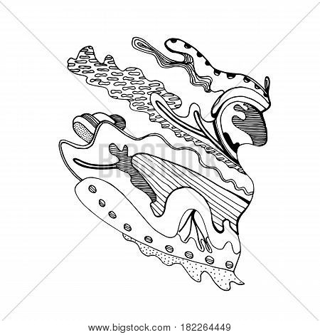 Toy stylized graphics abstract wooden dynamic horse