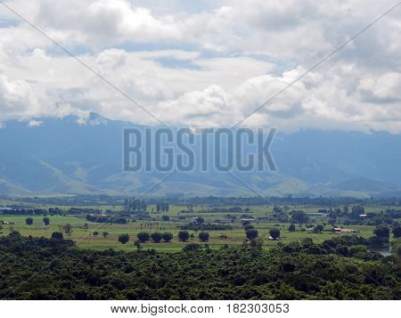 Landscape of the Paraiba Valley in Sao Paulo State, Brazil