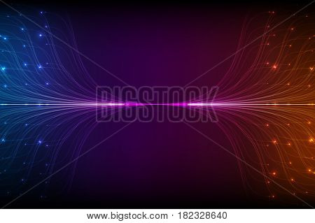 Abstract vector violet lines mesh background. Bioluminescence of tentacles. Futuristic style card. Elegant background for business presentations. Eps 10.